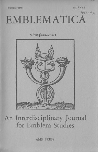 ﻿Emblematica: یک مجله بین رشته ای برای مطالعات نشان در 1993 و 1994 [چاپ 1994، 1995 و 1996]