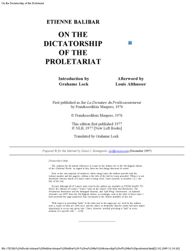 ﻿در مورد دیکتاتوری پرولتاریا