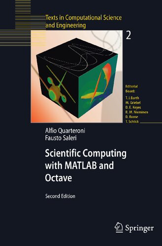 ﻿Introduzione al Calcolo Scientifico: Esercizi e problemi risolti con MATLAB (UNITEXT / La Matematica در 3 2) (نسخه ایتالیایی)