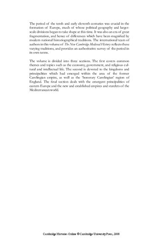 ﻿تاریخ قرون وسطی کمبریج جدید جلد سوم c. 900–c. 1024