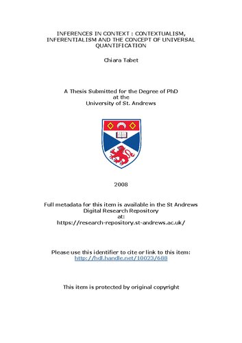 ﻿استنتاج در زمینه: زمینه گرایی، استنتاج گرایی و مفهوم کمی سازی جهانی