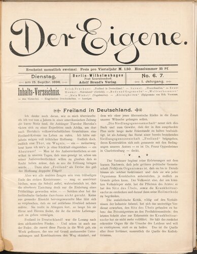 ﻿خود شما: نه. 6–7، در 15 سپتامبر 1896