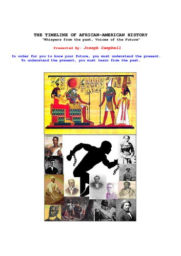 ﻿جدول زمانی تاریخ آفریقایی آمریکایی: 