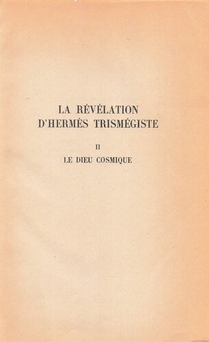 ﻿مکاشفه هرمس تریسمگیستوس: خدای کیهانی. II