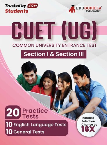 ﻿CUET UG : Section I and Section III Exam 2024 (نسخه انگلیسی) - 20 تست تمرینی (1000 سوال حل شده) با دسترسی رایگان به تست های آنلاین