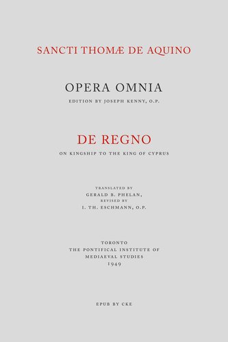 ﻿De Regno (به انگلیسی: On Kingship To The King Of Cyprus)