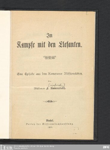 ﻿در نبرد با فیل ها؛ قسمتی از زندگی تبلیغی کامرون