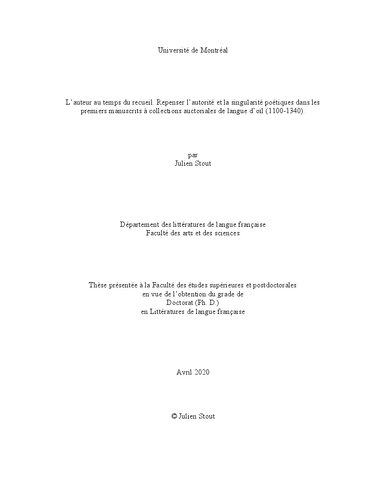 ﻿نویسنده در زمان مجموعه: بازاندیشی اقتدار شعری و تکینگی در اولین دست نوشته‌های مجموعه‌های تالیفی زبان دویل (1100-1340)