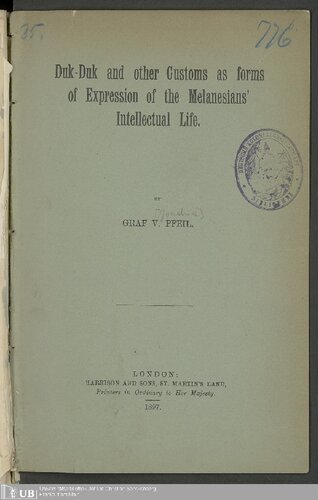 ﻿دوک دوک و آداب و رسوم دیگر به عنوان اشکال بیان زندگی فکری ملانزی ها