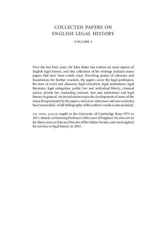 ﻿مقالات جمع آوری شده در مورد تاریخ حقوقی انگلیسی