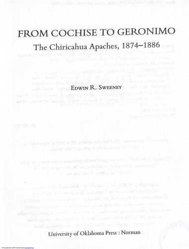 ﻿از Cochise تا Geronimo: The Chiricahua Apaches ، 1874-1886