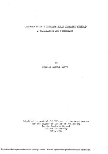 ﻿[پایان نامه] Tentamen novae theoriae musicae اثر لئونارد اویلر: ترجمه و تفسیر