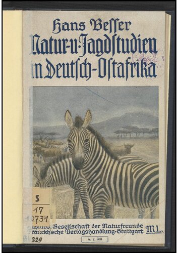 ﻿مطالعات طبیعت و شکار در آفریقای شرقی آلمان