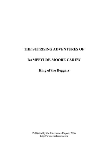 ﻿ماجراهای Bampfylde-Moore Carew، پادشاه گدایان