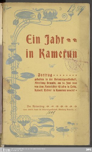 ﻿یک سال در کامرون؛ سخنرانی در انجمن استعماری، بخش Demmin