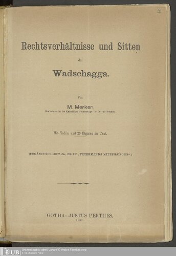 ﻿روابط حقوقی و آداب و رسوم Wadschagga