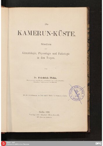﻿صحرای کامرون: مطالعات اقلیم شناسی، فیزیولوژی و آسیب شناسی در مناطق استوایی