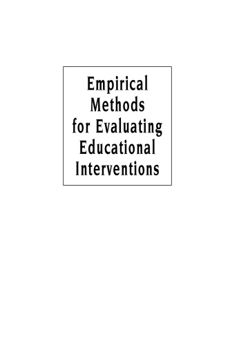﻿روشهای تجربی ارزیابی مداخلات آموزشی (روانشناسی تربیتی)