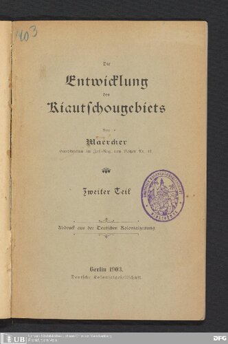 ﻿توسعه منطقه Kiautschou