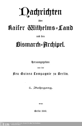 ﻿اخبار مربوط به Kaiser Wilhelms-Land و مجمع الجزایر بیسمارک