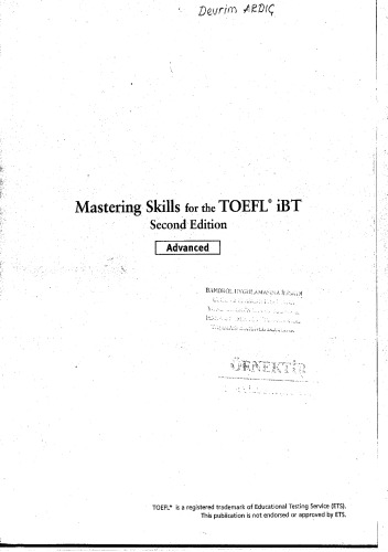 مهارت های تسلط بر TOEFL iBT، نسخه دوم کتاب ترکیبی پیشرفته