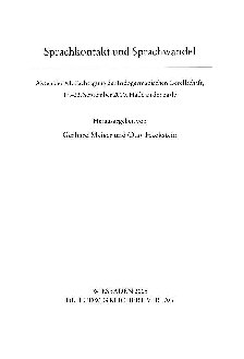 ﻿تماس زبان و تغییر زبان: فایل های XI. کنفرانس انجمن هند و اروپایی، 17 تا 23 سپتامبر 2000، Halle an der Saale (پرونده های انجمن) (نسخه آلمانی)