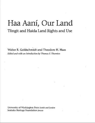 ﻿Haa aaní، سرزمین ما: حقوق و استفاده زمین Tlingit و Haida