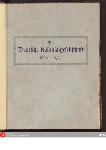 ﻿انجمن استعمار آلمان 1882 - 1907