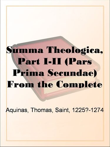 ﻿Summa theologica ، قسمت 1-2 (بخشی از دوم) از نسخه کامل آمریکایی