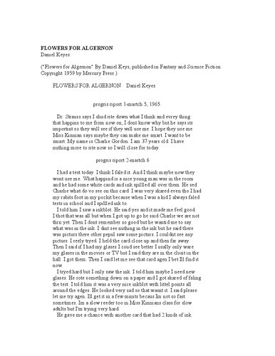 ﻿گل برای آلجرنون