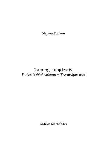 ﻿پیچیدگی Taming: سومین مسیر Duhem به ترمودینامیک