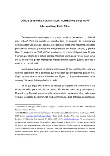 ﻿چگونه دموکراسی را زیر و رو کنیم: ولادیمیر مونتهسینوس در پرو [2004]