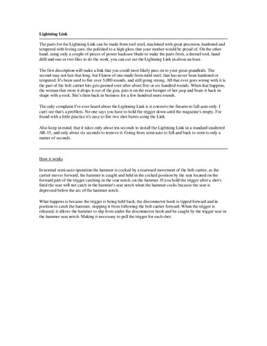 ﻿راهنمای DIY Colt AR-15 Rifle Lightning Link
