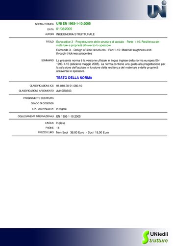 ﻿- طراحی سازه های فولادی - قسمت 1-10: چقرمگی و خواص ضخامت مواد / یوروکد 3 - طراحی سازه های فولادی - قسمت 1-10: خواص چقرمگی و ضخامت مواد