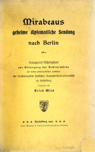 ﻿هیئت دیپلماتیک مخفی میرابو در برلین