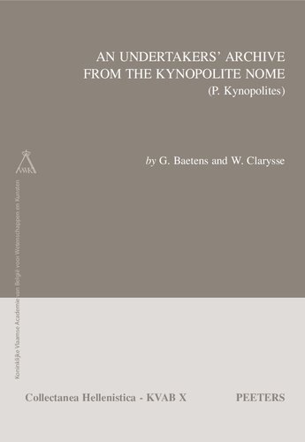 ﻿آرشیو آندرتیکرز از نام Kynopolite (P. Kynopolites) (Collectanea Hellenistica، 10)