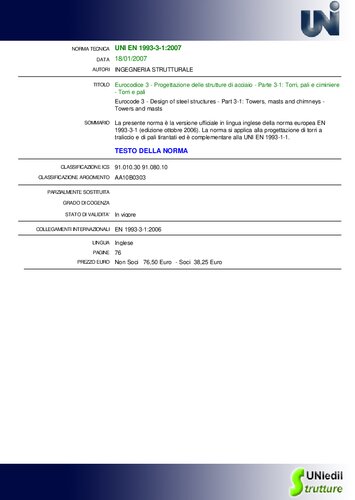 ﻿- طراحی سازه های فولادی - قسمت 3-1: برج ها، دکل ها و دودکش ها - برج ها و شمع ها / یوروکد 3 - طراحی سازه های فلزی - قسمت 3-1: برج ها، دکل ها و دودکش ها - برج ها و دکل ها