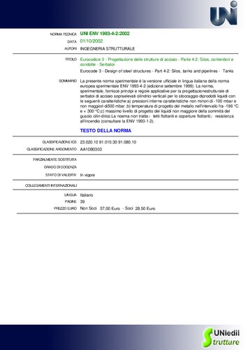 ﻿- طراحی سازه های فولادی - قسمت 4-2: سیلوها ، ظروف و خطوط لوله - تانک ها / یوروکد 3 - طراحی الگوهای فولادی - قسمت 4-2: سیلوها ، مخازن و خطوط لوله - مخازن