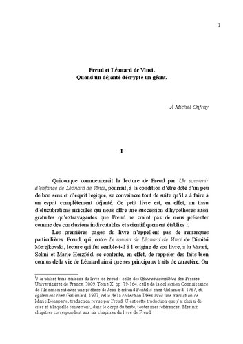 ﻿فروید و لئونارد دووینچی