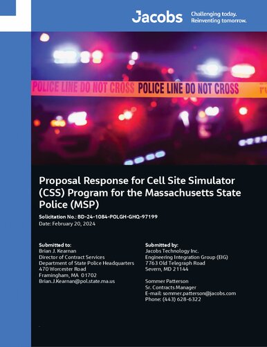 ﻿پاسخ پیشنهادی برای برنامه شبیه‌ساز سایت سلولی (CSS) برای پلیس ایالت ماساچوست (MSP)