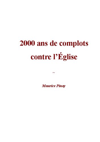 ﻿2000 سال توطئه علیه کلیسا