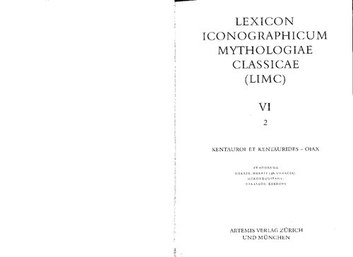 ﻿Lexicon iconographicum mythologiae classicae (LIMC)