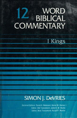 ﻿Word Biblical Commentary جلد. 12, 1 Kings (devries), 352pp