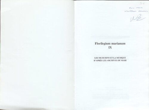 ﻿نوازندگان و موسیقی از آرشیو ماری. Florilegium Marianum 9.
