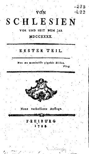 ﻿سیلسیا قبل و بعد از یار [سال] MDCCXXX [1740]