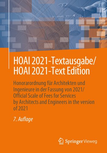 ﻿HOAI 2021-Text Edition/HOAI 2021-Text Edition: مقررات هزینه برای معماران و مهندسان در نسخه 2021/مقیاس رسمی هزینه ها برای ... در نسخه 2021 (نسخه آلمانی)