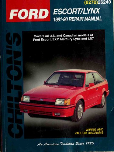 ﻿راهنمای تعمیرات Chilton's Ford Escort-Lynx 1981-90