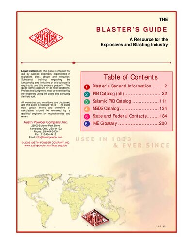 ﻿راهنمای بلستر: منبعی برای صنعت مواد منفجره و انفجار