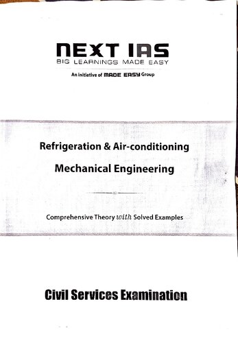 ﻿تبرید و تهویه مطبوع UPSC CSE Mechanical Engineering مواد مطالعه پستی اختیاری