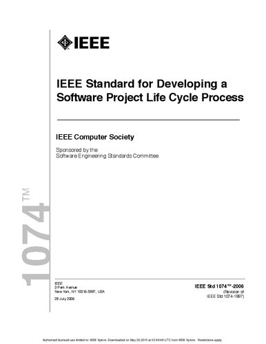 ﻿استاندارد IEEE 1074 - 2006 برای توسعه فرآیندهای چرخه حیات نرم افزار
